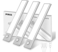 Senior-Led Cuisine Sous Meuble,Lampe Placard Avec Détecteur De Mouvement, 20 Cm, 6500K Et Intensité Variable, 1500 Mah Rechargeable Usb Lampe Led Sans Fil, Dressing Placard Escalier Couloir¿3 Pac[L101