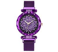 Senior Montre à quartz pour femme, violet, taille unique