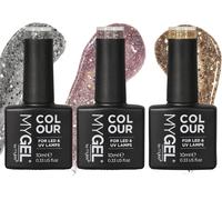 Senior-Mygel De Vernis À Ongles En Gel - The Glitters Trio (3x10ml) Uv/Led Nail Art Manucure Et Pédicure, U Professionnel Dans Le Salon Et À La Maison - Durable Et Gacile À Appliquer[L918]