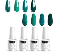 Senior-Nouvelle Collection Lot De Vert Teal Pailleté 15ml Vernis À Ongles Gel Semi Permanent Nail Gel Manucure Vernis Gel Longue Durée Uv Led Coffret[L866]