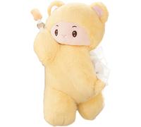 Senior-Plush Tissue Box For Car Monkey Tissue Dispenser Cute Napkin Dispenser Animal Napkin Holder For Car Tissue Holder For Car Seat Travel Tissue Box Accessories[L605]