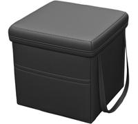 Senior-Portable Leather Car Dustbin Box, Car Foldable Leather Garbage Bin, Foldable Garbage Holder For Vehicles, Car Trash Can Easy Pop-Up Lid, Interior Accessories, 28cm/11.02 Inches[L1802]
