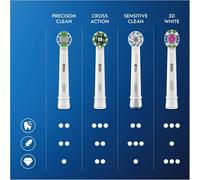 Senior-Precision Clean, Ttes De Rechange, Embout, Pack De 8 Pour À Dents Électrique Format Spécial Boîte Aux Lettres, Blanc[L341]