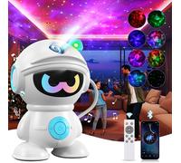Senior-Projecteur Ciel Etoile Avec Musique, Projecteur Led Galaxy Au Design Baseball Avec Nébuleuse Et Étoile, L'Éclairage D' Veilleuse Enfant Meilleur Cadeau Pour Les Enfants (Bleu)[L287]