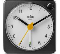 Senior-Réveil Analogique De Voyage Classique Avec Fonction Snooze Et Lumière, Taille Compacte, Mouvement À Quartz Silencieux, Bip De Lalarme En Crescendo, En Noir Et Blanc, Modèle Bc02Xbw.[L218]
