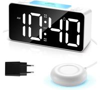 Senior-Réveil Vibrant Avec Secoueur De Lit, Réveil Numérique Rvb Avec Variateur D'Intensité, Fonction Snooze Et Batterie De Secours Pour Les Dormeurs Profonds[L504]