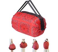 Senior-Sac Multifonctionnel Pliable Pour Voyage, Sac À Dos, Sac À Main, Sac À Bandoulière, Grande Capacité, Sacs De Courses, Sacs De Sport, Sacs De Fitness, Red Bohemia, Sac[L786]