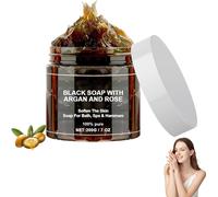 Senior-Savon Noir Marocain,Organic Moroccan Black Soap,Gommage Savon Noir Corps,Savon Noir Avec Argan Et Rose Pour Corps Au Savon Noir,Nourrit Et Hydrate La Peau Tout En La Nettoyant Efficacement[L194