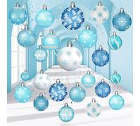 Senior-Set De 54 Décorations À Plafond De Noël Tourbillons Suspendus De Noël En Papier D'aluminium Ornement De Boule De Flocon De Neige De Pays Des Merveilles Pour Hiver Vacances Baby Shower[L756]