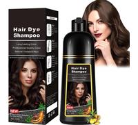 Senior-Shampoing Colorant Marron Foncé, 3 En 1 Shampooing Teinture Cheveux Instantanée, Couleur Longue Durée ¿ 500 Ml ¿ Shampoing Colorant Pour Cheveux Gris Pour Hommes Et Femmes[L807]