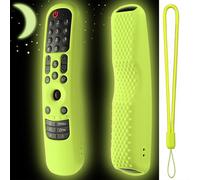 Senior-Silicone Tv Remote Control Protector Case For Lg Magic An-Mr21Ga An-Mr21Gc 2021 / Lg An-Mr22Ga Mr22Gn 2022, Silicone Cover Anti-Slip Shockproof Protective Cover With Glow In The Dark Lanya[L200