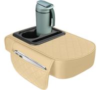 Senior-Sleek Design Car Armrest Pad, Center Console Cushion, Vehicle Armrest Cover, Decorative Car Booster Pad 35 X 22 X 13 Cm For Present, Indoor, Outdoor, Black, Beige Yellow Color[L2547]