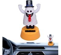 Senior-Solar Dancing Figurines, Halloween Cartoon Dashboard Ornaments, Animated Auto Accessories For Car Truck, Funny Solar Toys, Home Living Room Road Trip Decor, Green, Black, White[L1643]