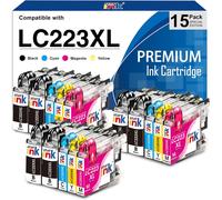 Senior-Starink Lc223Xl Cartouche D'Encre Pour Brother Lc223 Lc223Valbp (15 Pack) Pour Cartouche Brother Mfc J480Dw, Mfc J4625Dw Mfc-J5720Dw Mfc-J4620Dw Mfc-J4420Dw Mfc-J5320Dw J5625Dw,Dcp-J4120Dw[L132