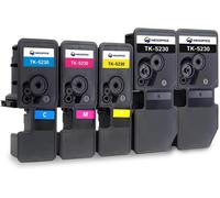 Senior-Tk-5230 Lot De 5 Cartouches De Toner Compatibles Avec Kyocera Tk5230 Tk-5220 Tk5220 Pour Imprimante Kyocera Ecosys P5021Cdn P5021Cdw M5521Cdw (2 Noirs, 1 Cyan, 1 Magenta, 1 Jaune)[L1093]