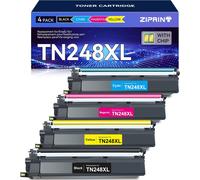 Senior-Tn248Xl Avec Puce Compatible Pour Brother Tn248Xl Tn-248 Xl Pour Brother Dcp-L3560Cdw Mfc-L8390Cdw Hl-L3240Cdw Mfc-L3760Cdw Dcp-L3520Cdwe Mfc-L3740Cdwe Mfc-L3740Cdw Hl-L8240Cdw(Tn248Xl-4P)[L242