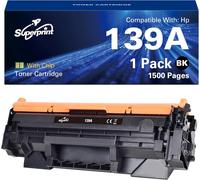 Senior-Toner Noir 139A (Avec Puce) Compatible Avec 139A W1390A Pour Imprimante Laserjet Pro 3002Dn 3002Dw, Mfp 3102Fdn 3102Fdw (Norme, 1500 Pages)[L788]