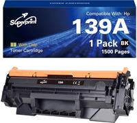 Senior-Toner Noir 139A (Avec Puce) Compatible Avec 139A W1390A Pour Imprimante Laserjet Pro 3002Dn 3002Dw, Mfp 3102Fdn 3102Fdw (Norme, 1500 Pages)[L788]