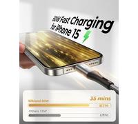 Senior-Usb C Auf Usb C Kabel 60W 3Pack [50Cm+1M+2M], 20V/3A Pd 3.0 Qc4.0 Ladekabel Usb C Auf Usb C Für Iphone 16/15 Pro , Samsung Galaxy S24 S23 Ultra, Ipad Pro/Air/Mini6, Macbook Pro/Air, P[L2610]