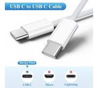 Senior-Usb C Vers Usb C 1m Charge Rapide Pd 60w Cable Chargeur Type C Pour Samsung Galaxy S25 S24 S23 S22 S21 S20 Plus Ultra Note 20 A55 A35 Iphone 16 15 Plus Pro Ipad Air Macbook Pro (1m+1m[L915]