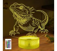 Senior-Veilleuse 3d En Forme De Dragon Barbu Avec Télécommande 16 Couleurs Et Contrôle Tactile, Décoration De Chambre D'enfant, Cadeau D'anniversaire[L2540]