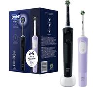 Senior-Vitality Pro Lot De 2 S À Dents Électriques Avec 2 S De Rechange, 3 Modes De Nettoyage Pour Soins Dentaires, Cadeau Pour Homme/Femme, Conçu Par Braun, Noir/Violet[L16]