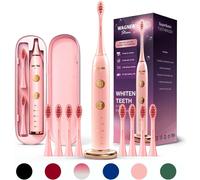 Senior-Whiten+ ¿ À Dents Électrique Avec Capteur De Pression, 5 Modes, 3 Intensités, 8 Têtes Souples, Moteur Puissant, Étui De Voyage Luxe Inclus[L63]