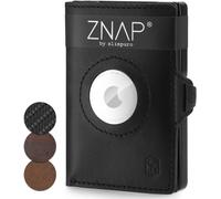 Senior-Znap Airtag Portefeuille En Cuir De Qualité Supérieure - Étui Pour Cartes De Crédit Pour Homme - Blocage Rfid Et Portefeuille Fin, Noir , 8, Minimaliste[L1189]