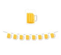 SENIURIS Bannières de bière, décoration de bière, fanion pour fête, anniversaire, mariage et fournitures de fête (ours)