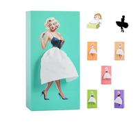 SENIURIS Belle boîte à mouchoirs à jupe longue pour fille, motif dessin animé, distributeur de papier pour la maison, le bureau et la voiture (bleu verdâtre)
