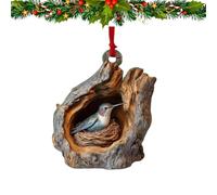 SENIURIS Décoration en forme d'animal d'arbre de Noël en forme de forêt, ornement en acrylique 2D, pendentif à suspendre pour fête (colibri)