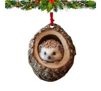 SENIURIS Décoration en forme d'animal pour sapin de Noël en forme de forêt - Motif 2D - Ornement en acrylique à suspendre - Hérissons