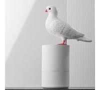 SENIURIS Distributeur automatique de savon en forme de pigeon, distributeur de savon en mousse sans contact pour salle de bain (blanc)