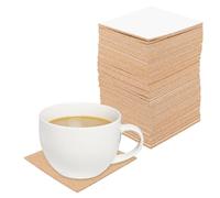 SENJEOK Lot de 150 feuilles de liège autocollantes carrées de 2 mm, 10,2 x 10,2 cm pour loisirs créatifs, sous-verres, décoration murale