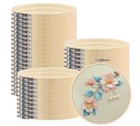 SENJEOK Lot de 40 petits cercles à broder de 15 cm pour point de croix, loisirs créatifs, couture pratique