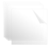 SENJEOK Lot de 5 feuilles carrées en acrylique transparent de 30 x 30 cm, panneau acrylique de 3 mm, panneau en plastique transparent pour décoration de maison, présentation, cadre photo, loisirs