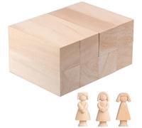 SENJEOK Lot de 8 blocs de bois de tilleul de 15 x 5 x 5 cm, ensemble de sculpture sur bois tendre brut pour travaux de menuiserie et loisirs créatifs