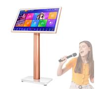SENJINGHUA Lecteur de karaoké intelligent de 49,5/55,9 cm, écran tactile LED 4K, Bluetooth et contrôle par application, lecteur de karaoké avec microphones sans fil Reverb 2, mise à jour en ligne de