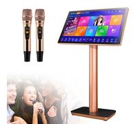 SENJINGHUA Lecteur de karaoké, machine de karaoké à écran tactile capacitif de 19,5/22" avec microphone sans fil, fonction de commande vocale intelligente, lecteur KTV, 55,9 cm - 8 To