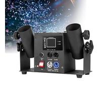 SENJINGHUA Machine à double confettis, lanceur de serpentins, jet de confettis électrique, DMX + télécommande double contrôleur pour fête, mariage, événements sur scène