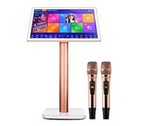 SENJINGHUA Machine de karaoké intelligent à écran tactile, contrôle par application mobile de 19,5/22 pouces, téléchargement de chansons, avec microphone, lecteur karaoké pour fête à la maison, 49,5