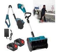 SENJINGHUA Pelle à neige électrique pliable sans fil avec direction réglable et perche télescopique à piles pour allées et routes scolaires