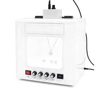 SENJINGHUA TB30 Boîte lumineuse à bijoux rotative à 360° avec variateur d'intensité 3000-5500 K Pour studio photo Compatible avec placement/suspension de bijoux avec plaque colorée
