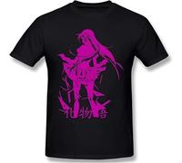 Senjougahara BakemonogBlack T Shirt Death Note Homme T-Shirt Tees Pure Short Sleeve Mens