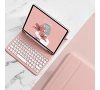 SENLAN Housse de clavier pour iPad Pro11 2021 3e génération 2020 2e génération 2018 1ère génération, jolie coque ronde avec clavier Bluetooth couleur intelligente pour iPad Pro11" (iPad Pro11, rose)