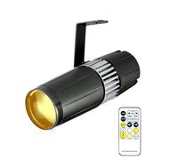 SENLAN LED pinspot Light, 15W Deux pinspot Blanc/Blanc Froid et Chaud du contrôleur IR (Spot)