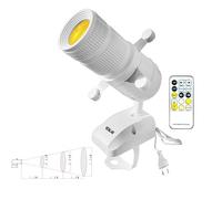 SENLAN Projecteur LED façonnable avec support ajustable, projecteur pour galerie, musée, concert, scène (blanc)