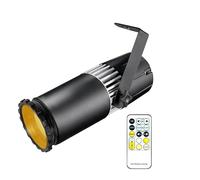 SENLAN Spot LED double 15 W blanc froid/blanc chaud avec mise au point manuelle par contrôleur infrarouge, projecteur pour discothèque, karaoké, fête, mariage