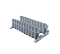 SENLIN DENTAL 1 étagère de rangement amovible en résine composite à double rangée de 20 trous, pour seringues adhésives en plastique pour cliniques dentaires (gris)
