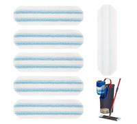 SENLINLIN 6 Pièces Housses de Rechange pour Vileda H2PrO, Housses Microfibre pour Tous les Sols Durs, Lavable en Machine et Réutilisable